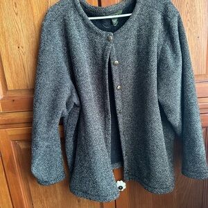L.L. Bean Black and White Knit Sweater